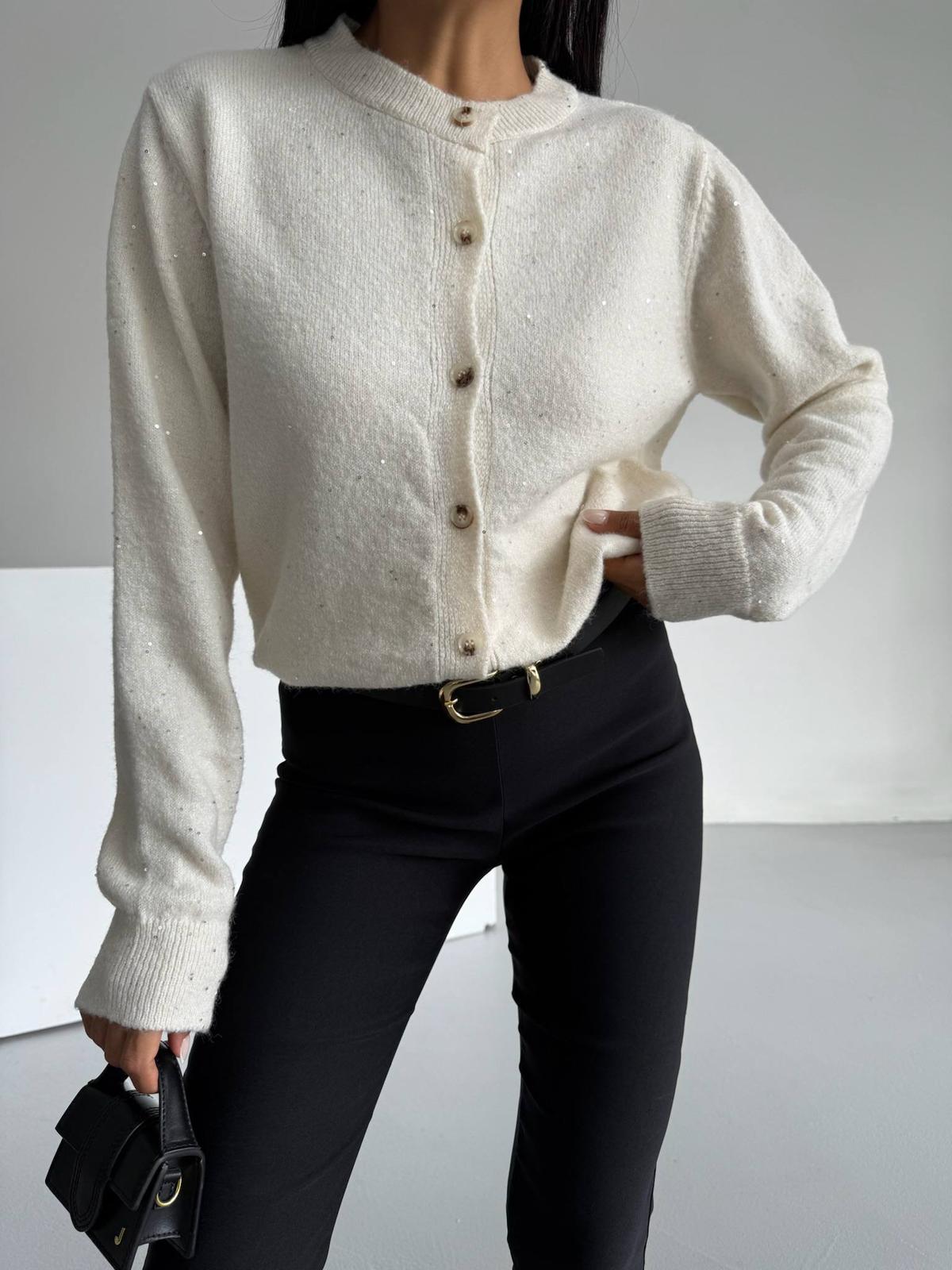 Cardigan “Glow” con paillettes